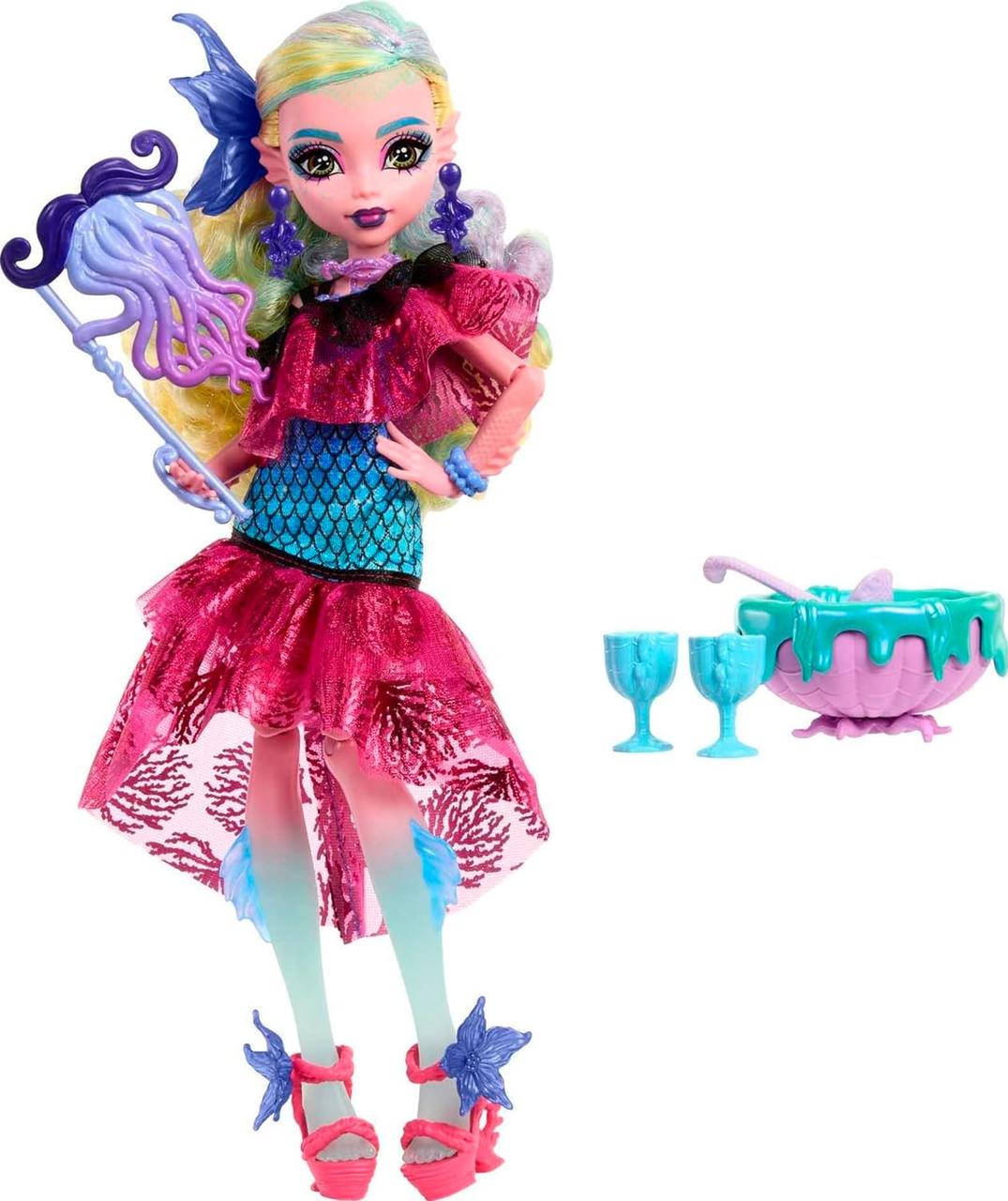 Кукла Monster High Lagoona Blue Monster Ball Party HNF71 - фото 4