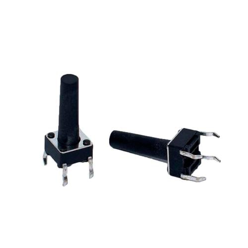 Кнопка тактовая микрик DIP 4 контакта 6x6x15 мм 100 шт. Black (357807)