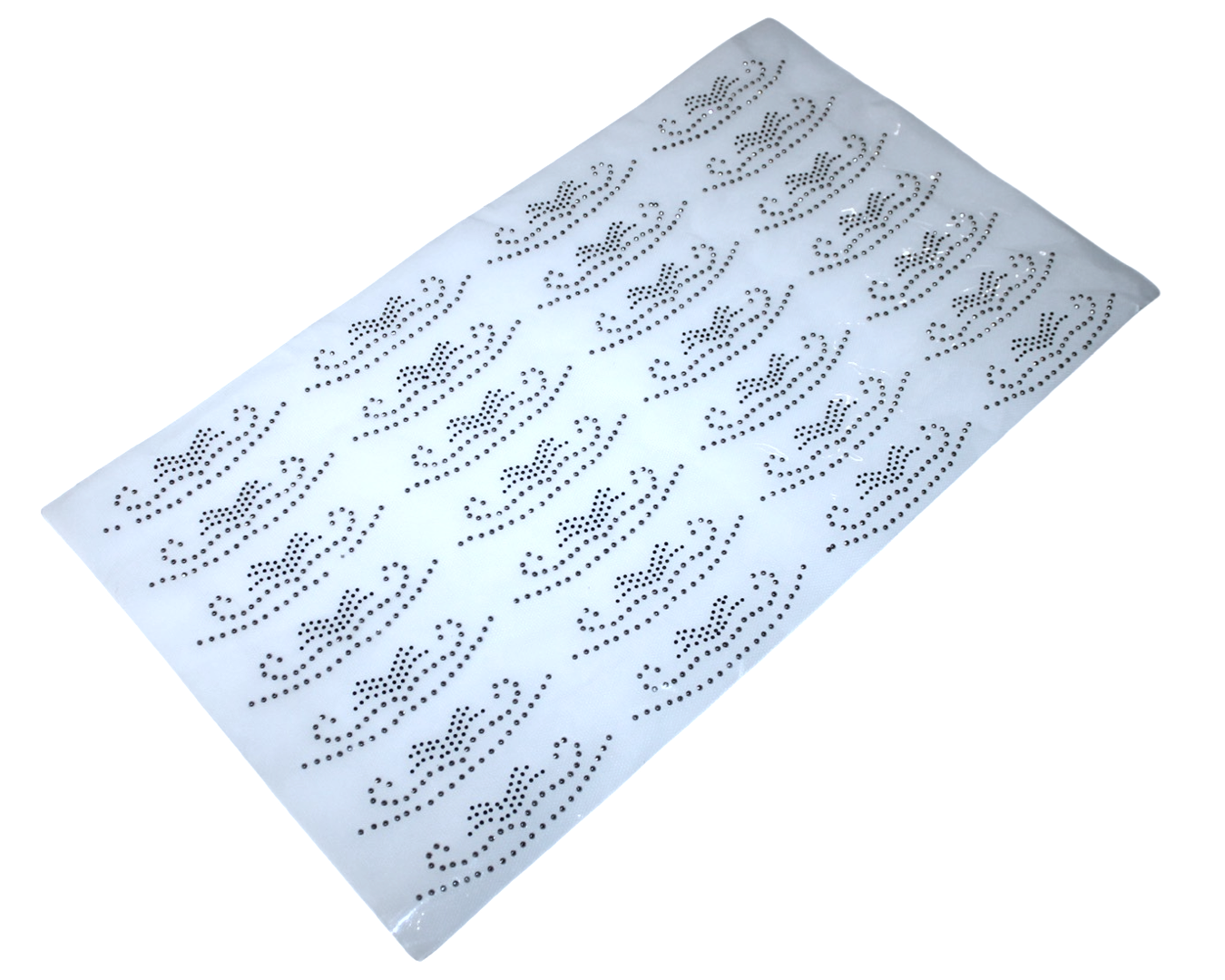 Аппликация из страз с термоосновой на листе разные узоры №5 2 8 шт.