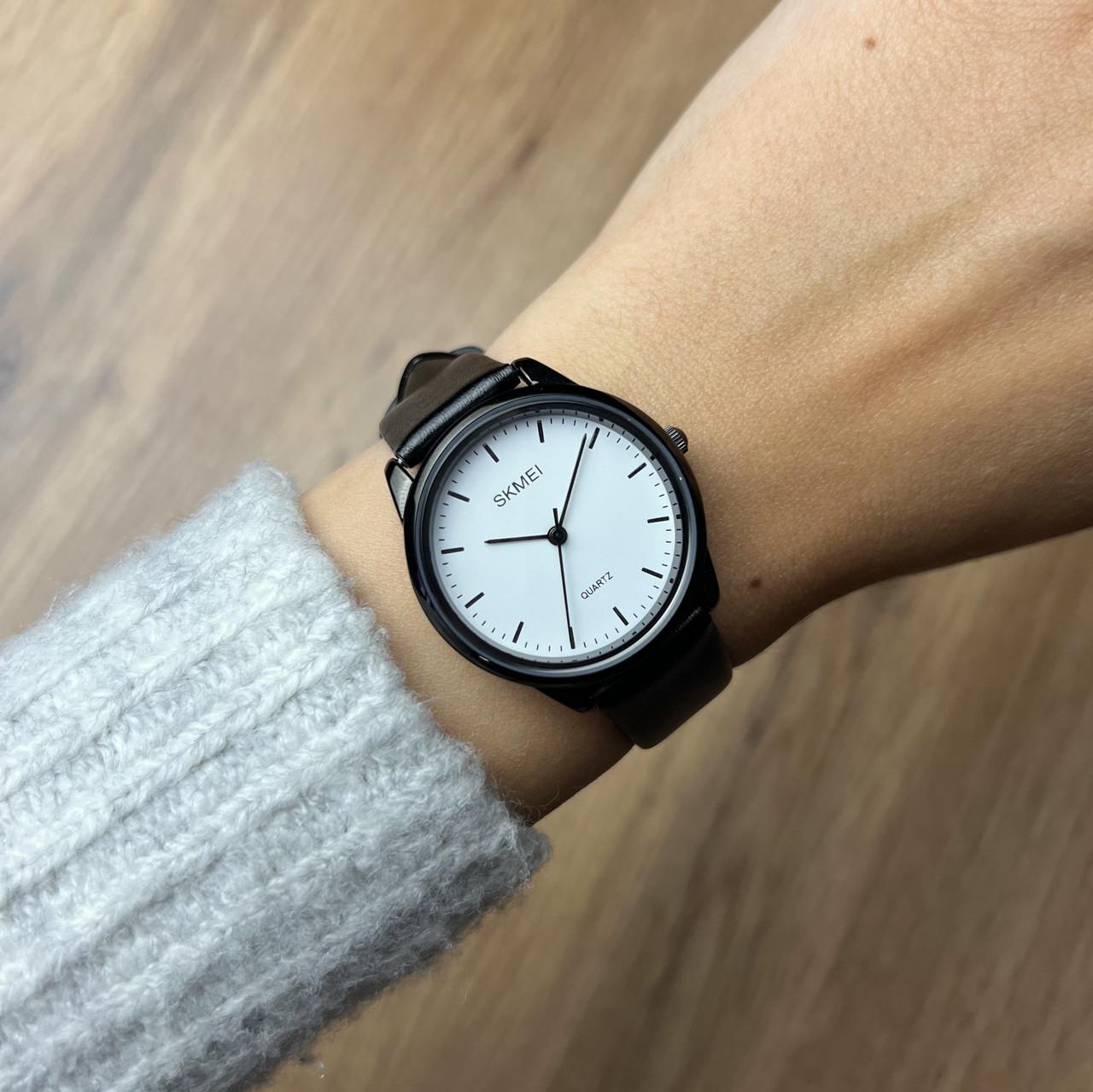 Годинник жіночий Skmei штучна шкіра Чорний (z059) - фото 2 Годинник жіночий Skmei штучна шкіра Чорний (z059) - фото 2