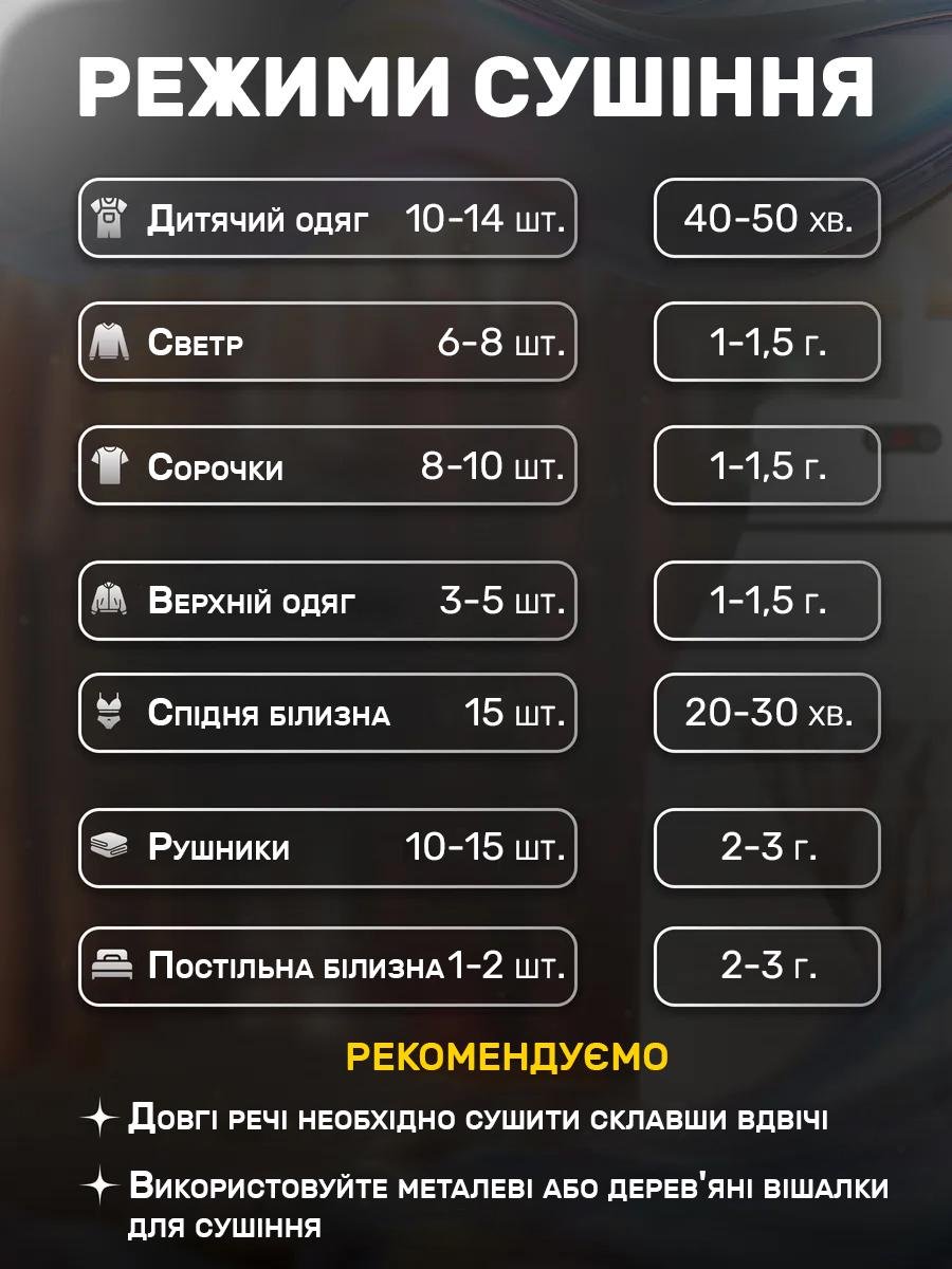 Сушилка электрическая для одежды подвесная с таймером и чехлом 600 Вт до 10 кг - фото 6 Сушилка электрическая для одежды подвесная с таймером и чехлом 600 Вт до 10 кг - фото 6