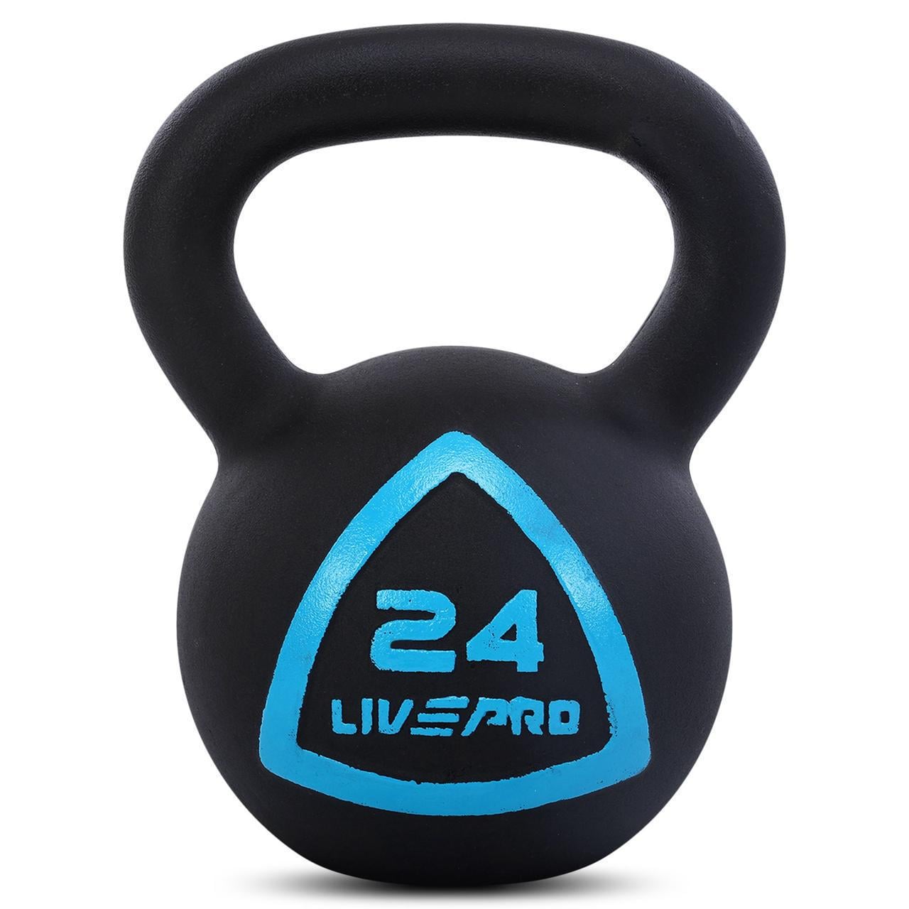 Гиря тренировочная цельная LiveUp LP8041-24 чугунная окрашенная 24 кг Черный (2532856192)