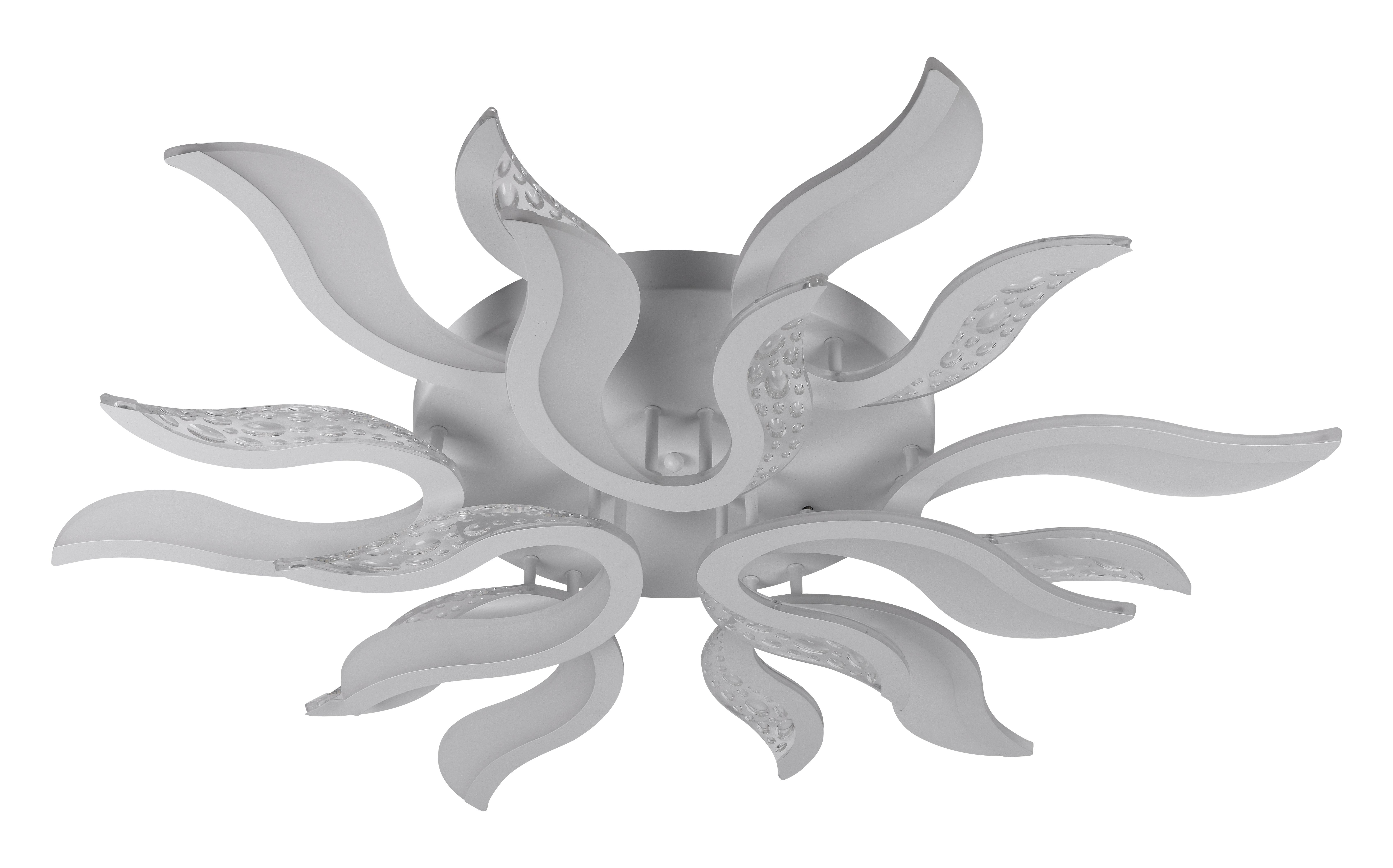 Люстра светодиодная Sirius 6057-9 WT 112W акриловая