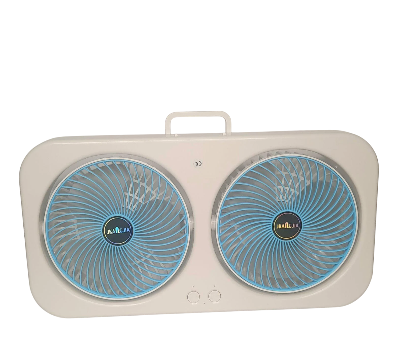 Вентилятор аккумуляторный портативный двойной 3 скорости Белый (JKL-105)