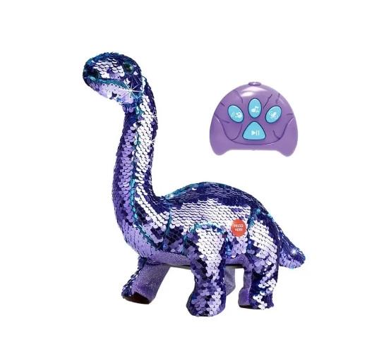 Мягкая игрушка Динозавр Диплодок на радиоуправлении Фиолетовый (Т 862)