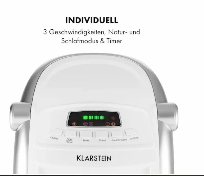 Повітроохолоджувач з вентилятором KLARSTEIN Maxfresh 4в1 функція таймера 55 Вт 6 л (55) - фото 9 Повітроохолоджувач з вентилятором KLARSTEIN Maxfresh 4в1 функція таймера 55 Вт 6 л (55) - фото 9
