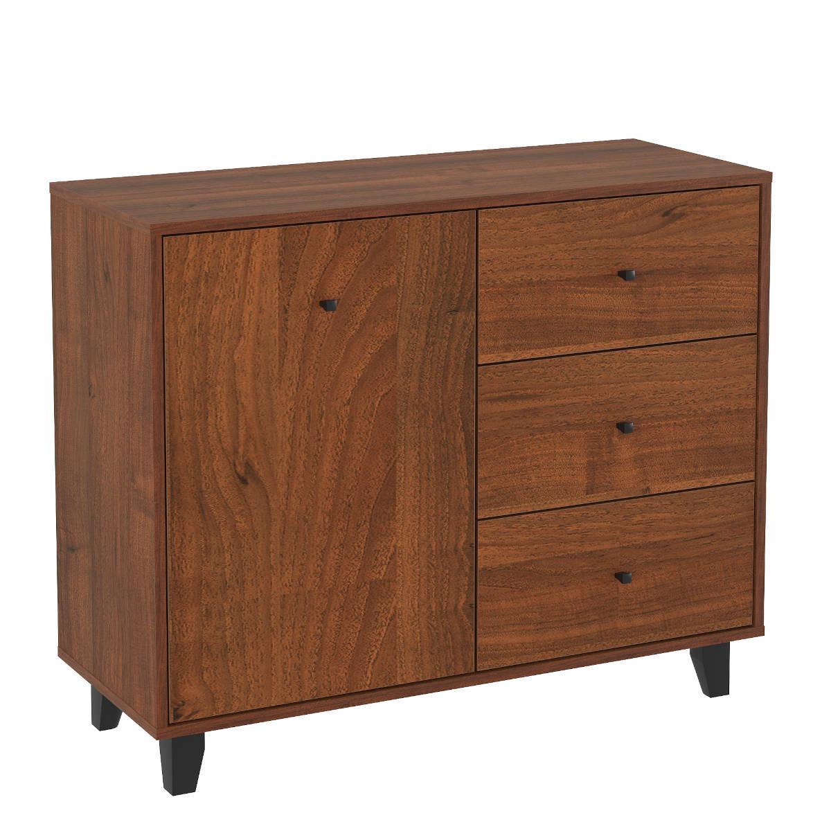 Комод Компанит с ящиками и дверцей 100х40х82 см Орех эко (26932597)