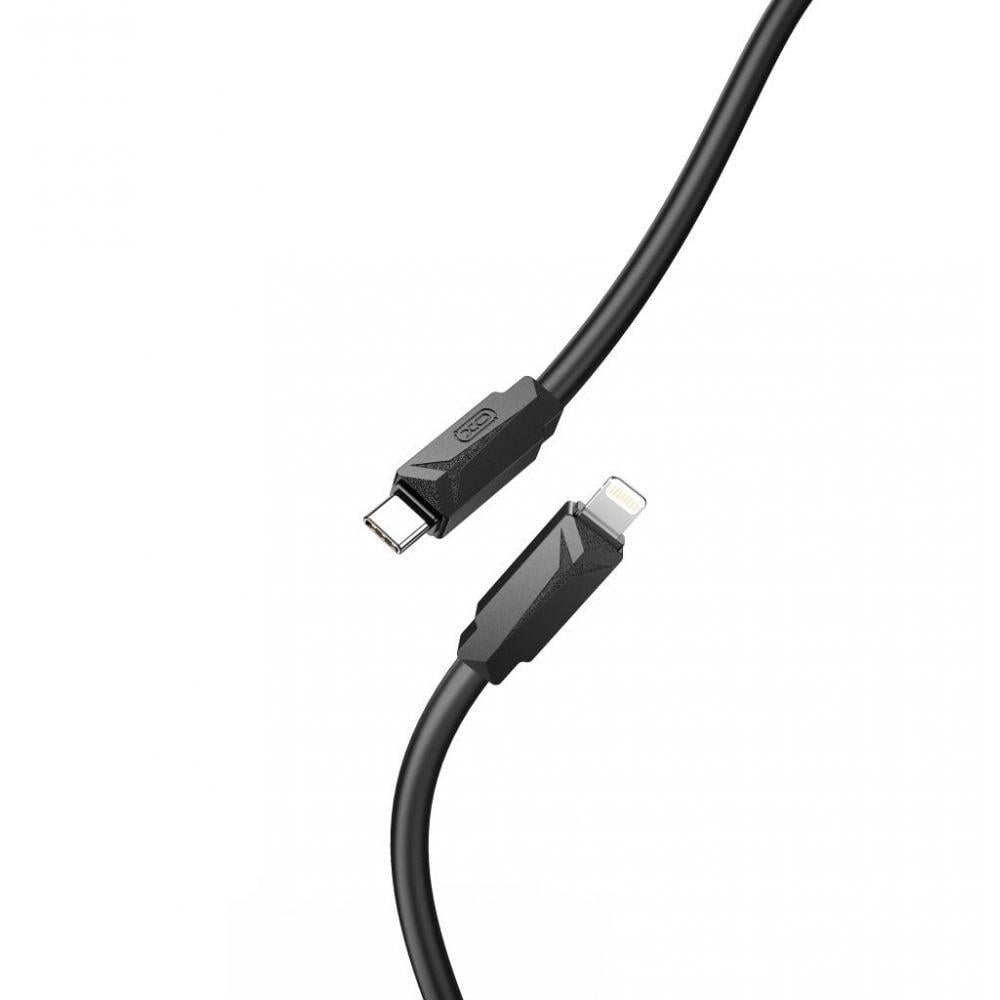 Кабель с функцией супер быстрой зарядки USB XO NB-Q233A Type-C/Lightning 27W 1 м Черный