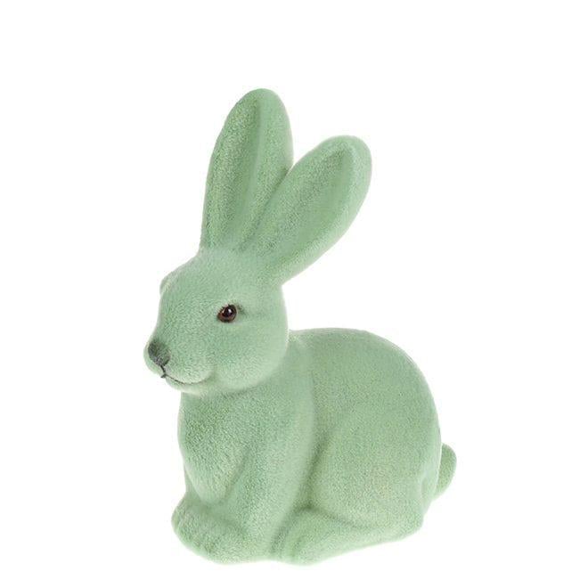 Фигурка пластиковая Flora Пасхальный Кролик флок 15 см Мятный (40332) Фигурка пластиковая Flora Пасхальный Кролик флок 15 см Мятный (40332)