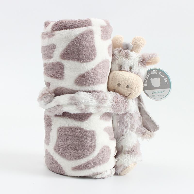 Плед дитячий Іграшка корівка велсофт 75х100 см Сірий (7899/01)