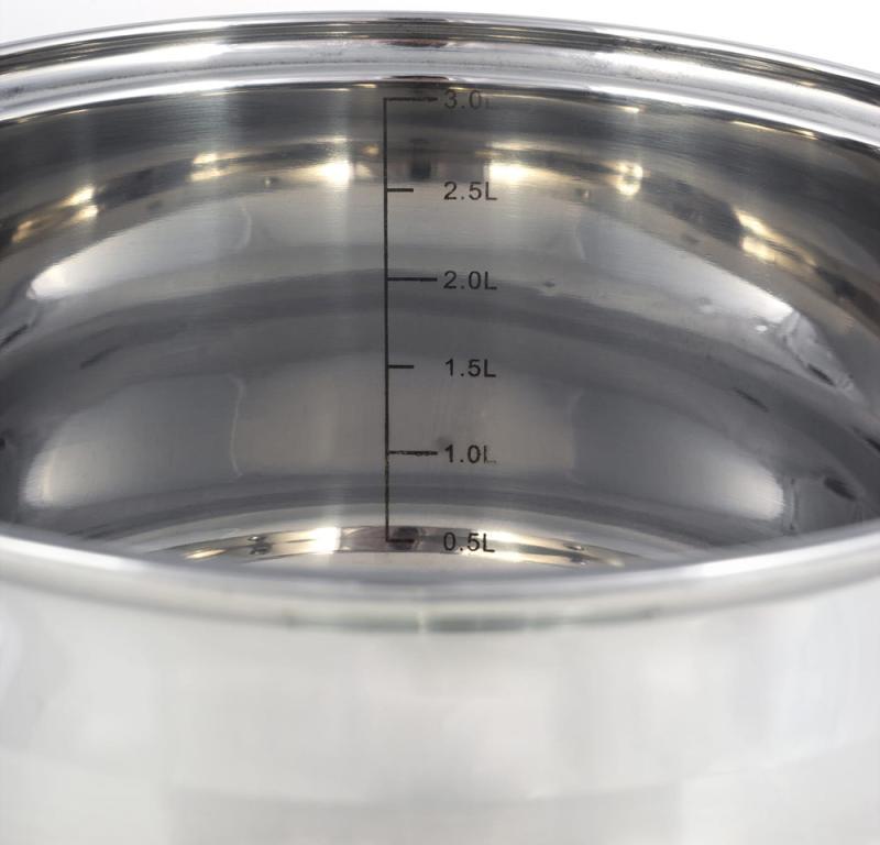 Набір каструль Ofenbach Casserole з нержавіючої сталі зі скляними кришками 1,1/1,7/ 2,4 /3,4 л - фото 3 Набір каструль Ofenbach Casserole з нержавіючої сталі зі скляними кришками 1,1/1,7/ 2,4 /3,4 л - фото 3