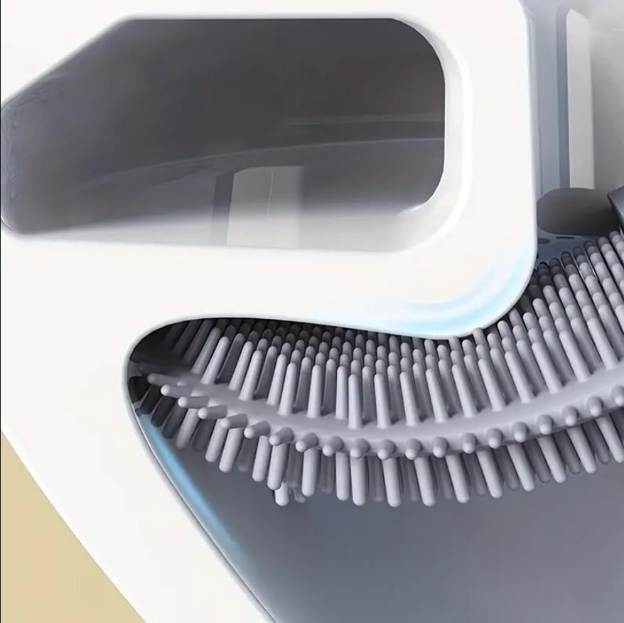 Ершик для унитаза с силиконовой щетиной настенный крепеж (23786075) - фото 3