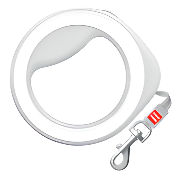 Поводок-рулетка WAUDOG R-leash с светоотражающей лентой до 40 кг 2,9 м Белый (00000006704)
