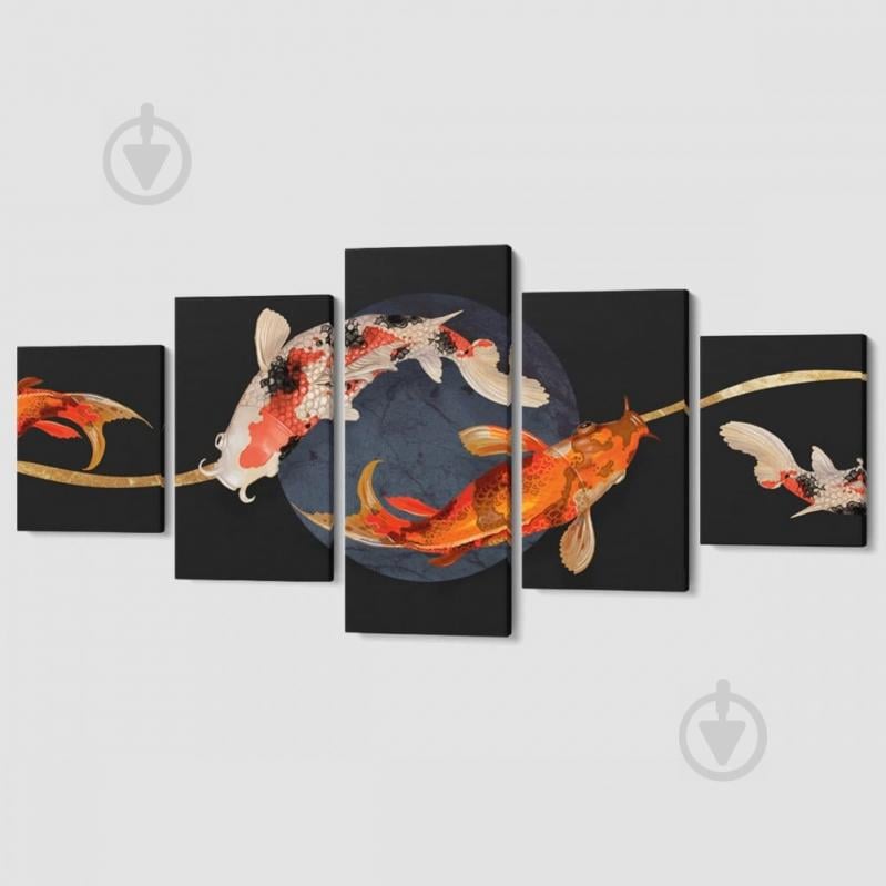 Модульная картина из пяти частей Malevich Store 162x80 см Fish (MK53616)