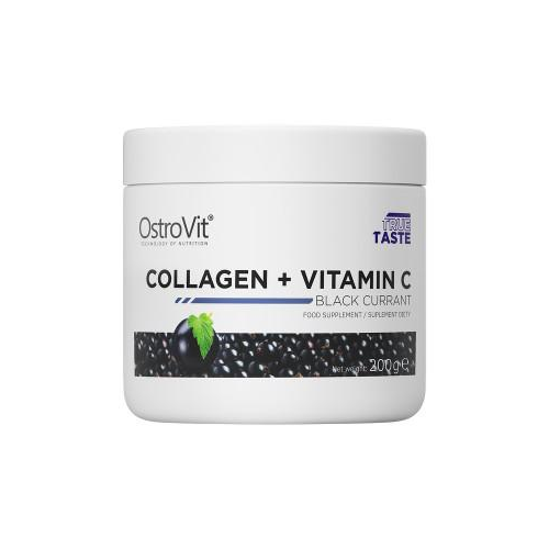 Коллаген OstroVit Collagen + Vitamin C 200 г Черная смородина