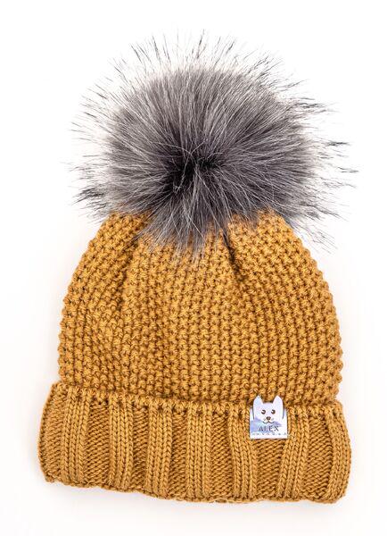 Шапка детская для мальчиков Дог D852 флис 46-50 см Кирпичный