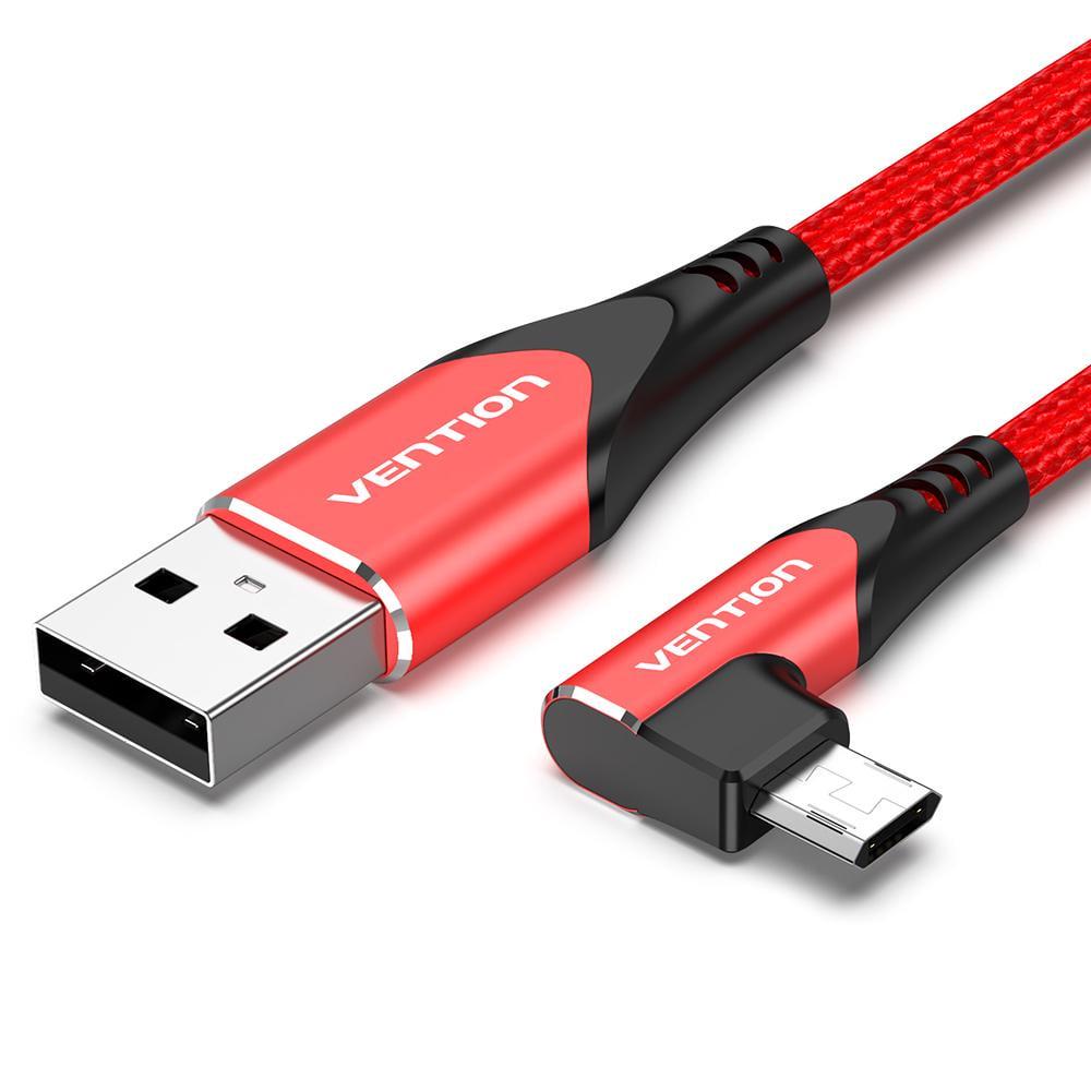 Кабель Micro USB Vention 1,5 м/2 А/угловой Красный (COBRG)
