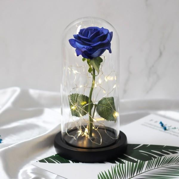 Ночник роза в стеклянной колбе с LED подсветкой.