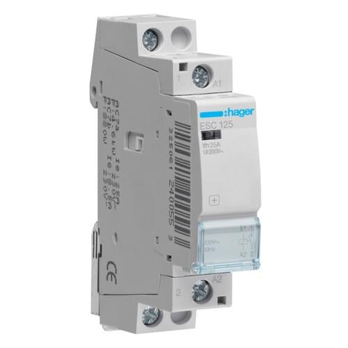 Контактор модульный Hager ESC125 25А 230 В AC 1НВ (00000045935)