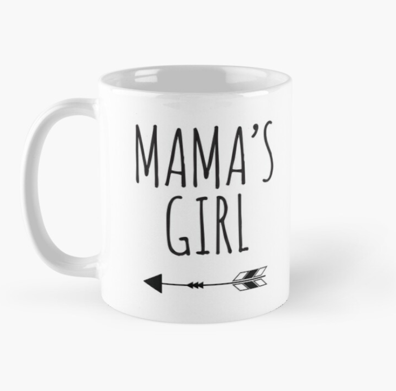 Чашка керамическая с принтом "Mama's girl" для дочери 330 мл Белый (ДОЧА2Ч)