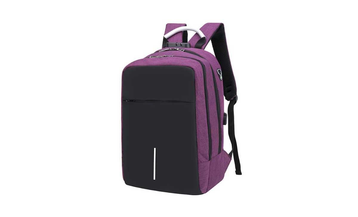 Городской рюкзак Sunroz City Bag многофункциональный с USB выходом 36 л Фиолетовый (SUN1598)