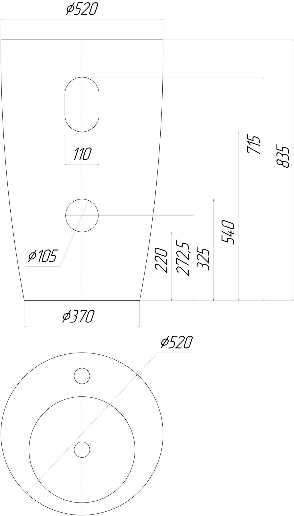 Умывальник напольный Newarc Modern (3812) - фото 5