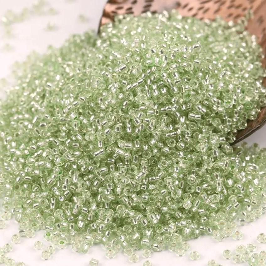 Бисер парчовый 2 мм 50 г Оливковый (БР0002ч35)
