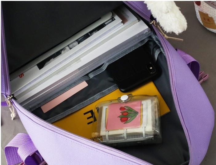 Шкільний рюкзак та сумка/косметичка та пенал для дівчинки Flash Бузковий (1177035520) - фото 3 Шкільний рюкзак та сумка/косметичка та пенал для дівчинки Flash Бузковий (1177035520) - фото 3