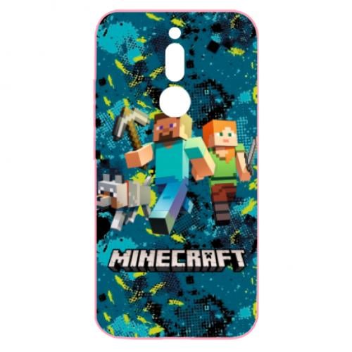 Чохол для Xiaomi Redmi 8 Minecraft Steve Alex And Dog (6848382-7-134799)