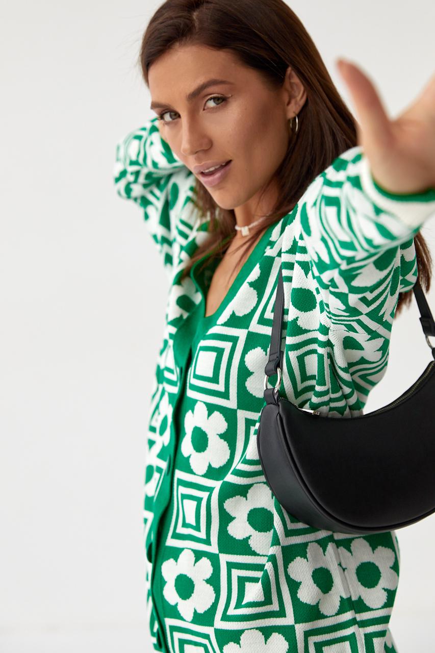 Кардиган удлиненный M Зеленый (9528434) - фото 6 Кардиган удлиненный M Зеленый (9528434) - фото 6