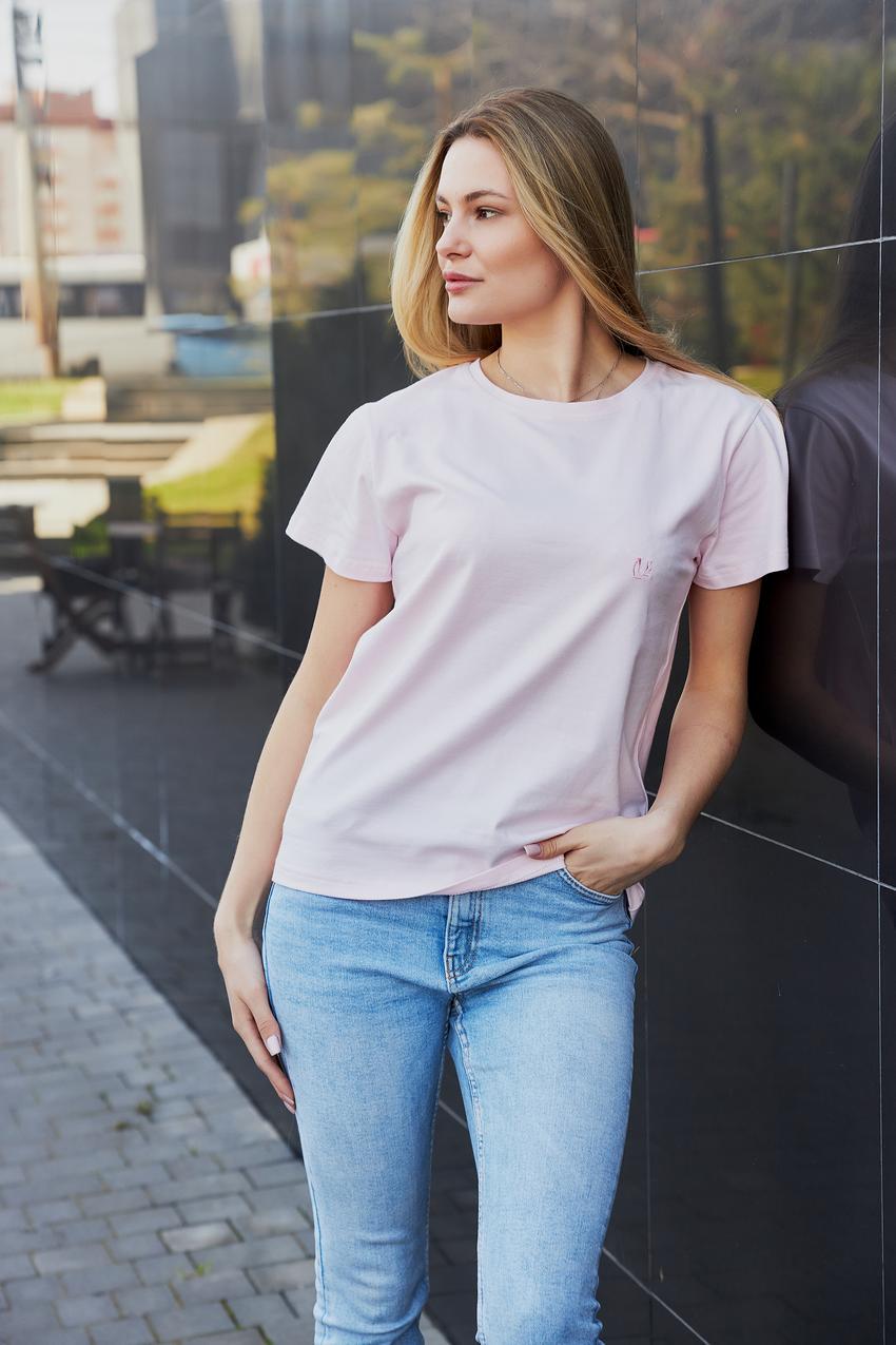Футболка женская М178 3XL Светло-розовый (907-1-65)