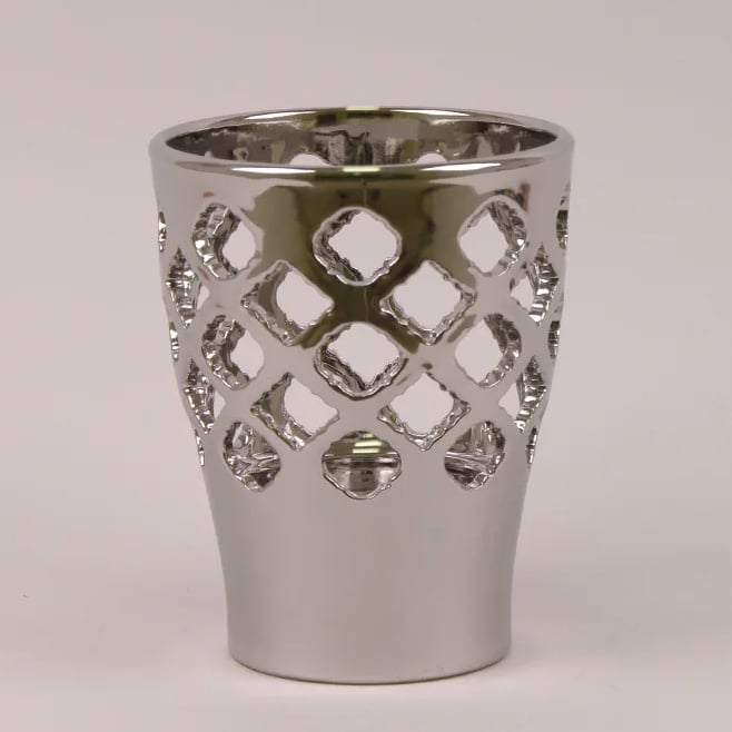 Горшок керамический Flora Орхидейница Ажур 2,7 л Хромовый (9469)