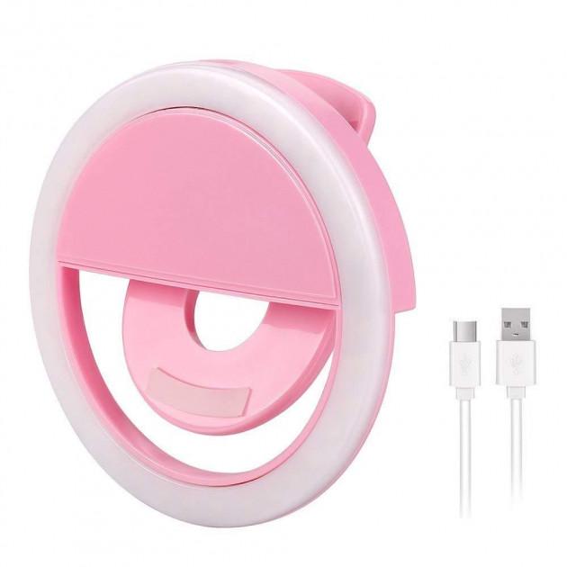 Селфі-кільце на телефон Selfie ring UFT MP01 Pink