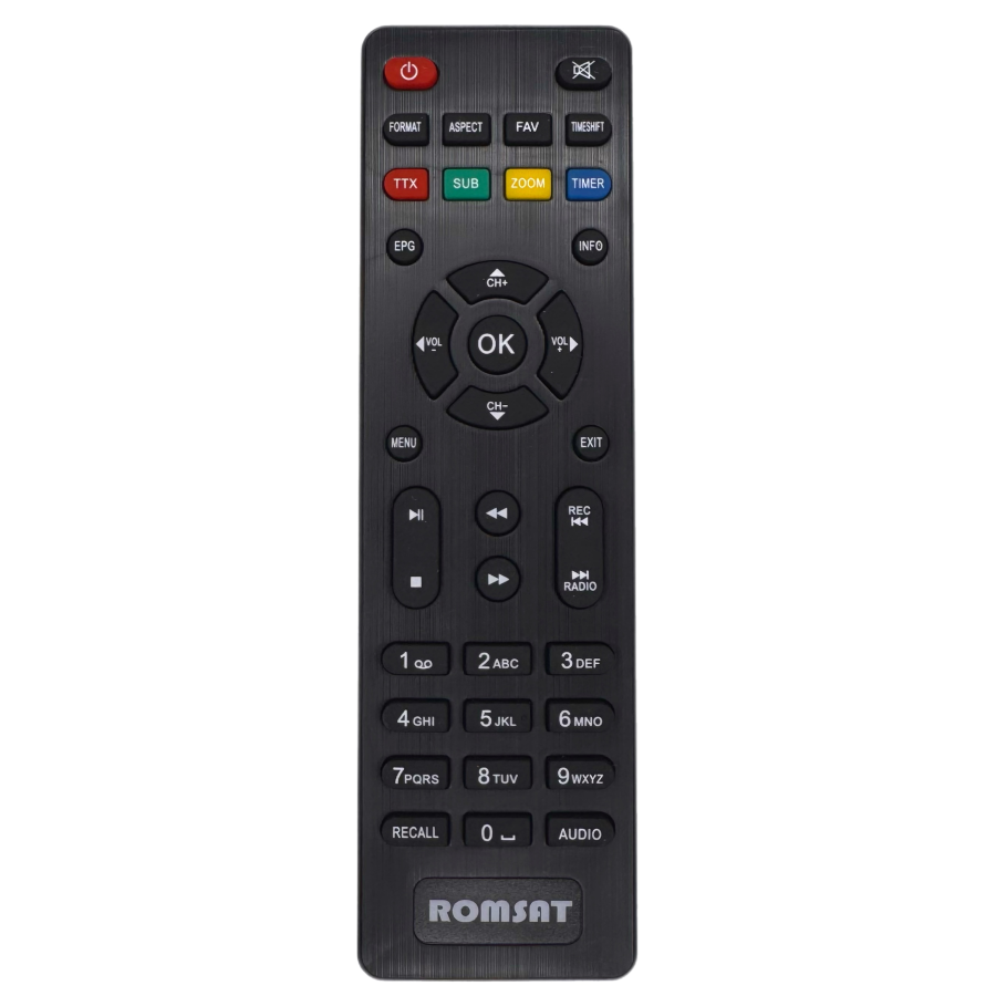 Пульт для DVB-T2 тюнера ROMSAT T8008