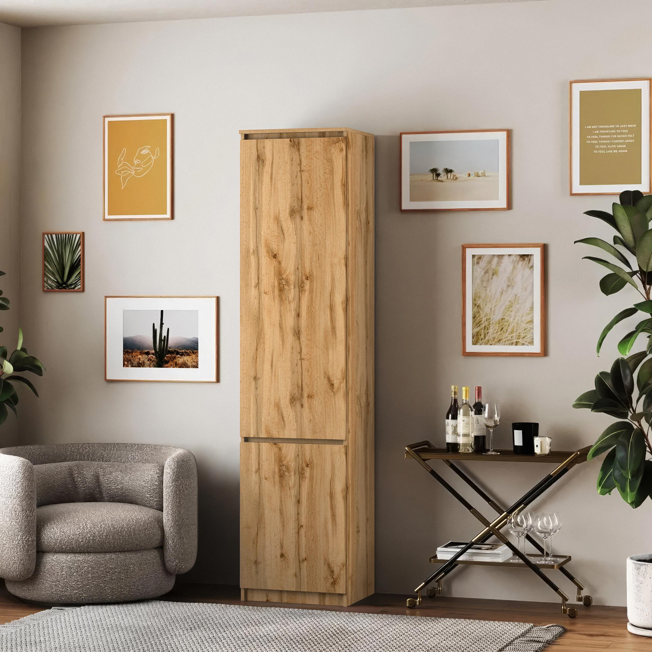 Шкаф-пенал с полками T-217 500х498х2117 мм Дуб Аппалачи - фото 1 Шкаф-пенал с полками T-217 500х498х2117 мм Дуб Аппалачи - фото 1