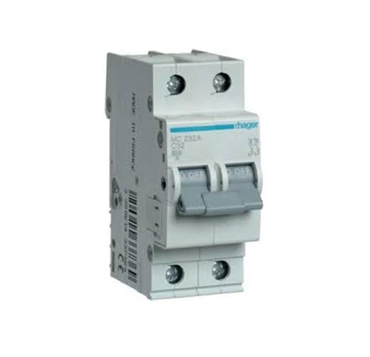 Автоматический выключатель Hager 2P 6 kA C-32A 1M MC232A (Х2341)