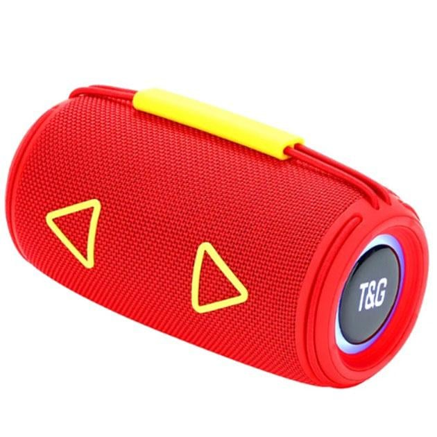 Колонка аккумуляторная TG657 Bluetooth с подсветкой Красный (GR-06391)