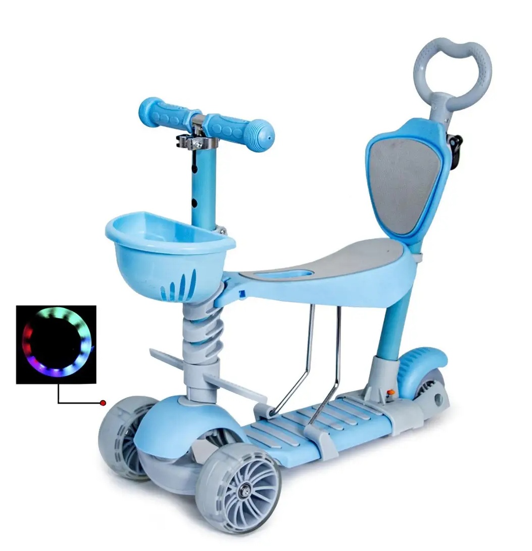 Самокат трехколесный самокат-беговел Smart 5в1 Голубой Самокат трехколесный самокат-беговел Smart 5в1 Голубой