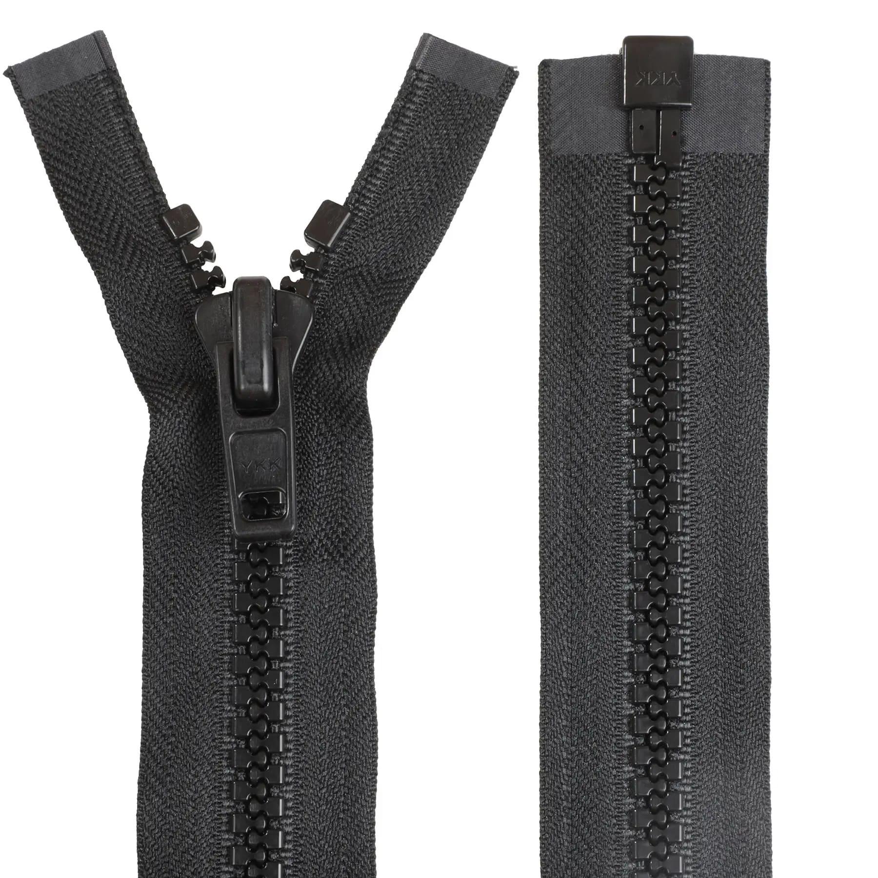 Молния тракторная №5 на два бегунка 110 см Черный