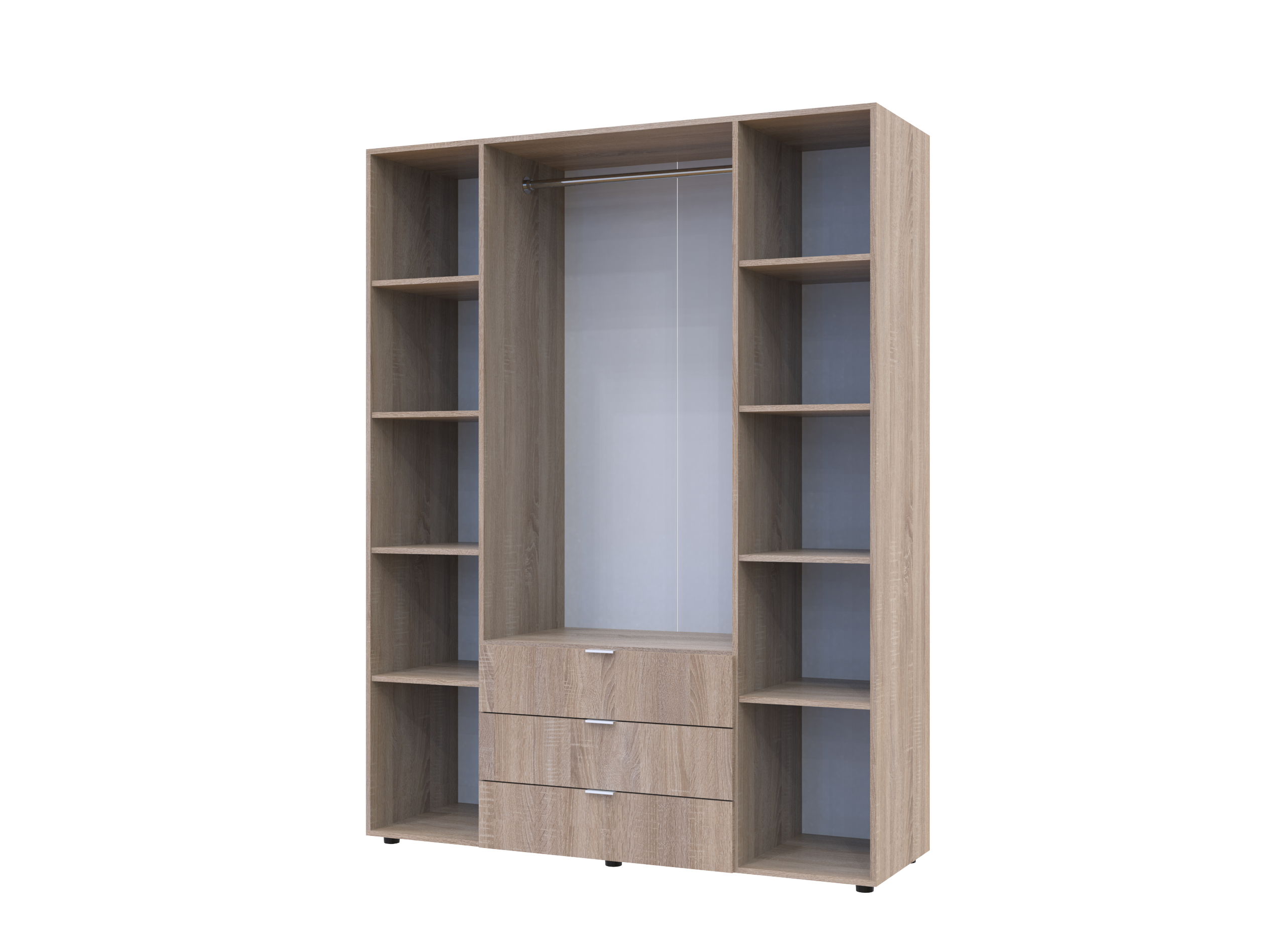 Шкаф распашной для одежды Doros Гелар 155х49,5х203,4 см Дуб сонома (26815683) - фото 2 Шкаф распашной для одежды Doros Гелар 155х49,5х203,4 см Дуб сонома (26815683) - фото 2