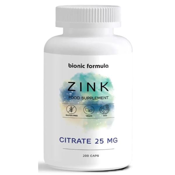 Мікроелемент цинку Bionic Formula Zink Citrate 25 мг 200 капс. (000022408)