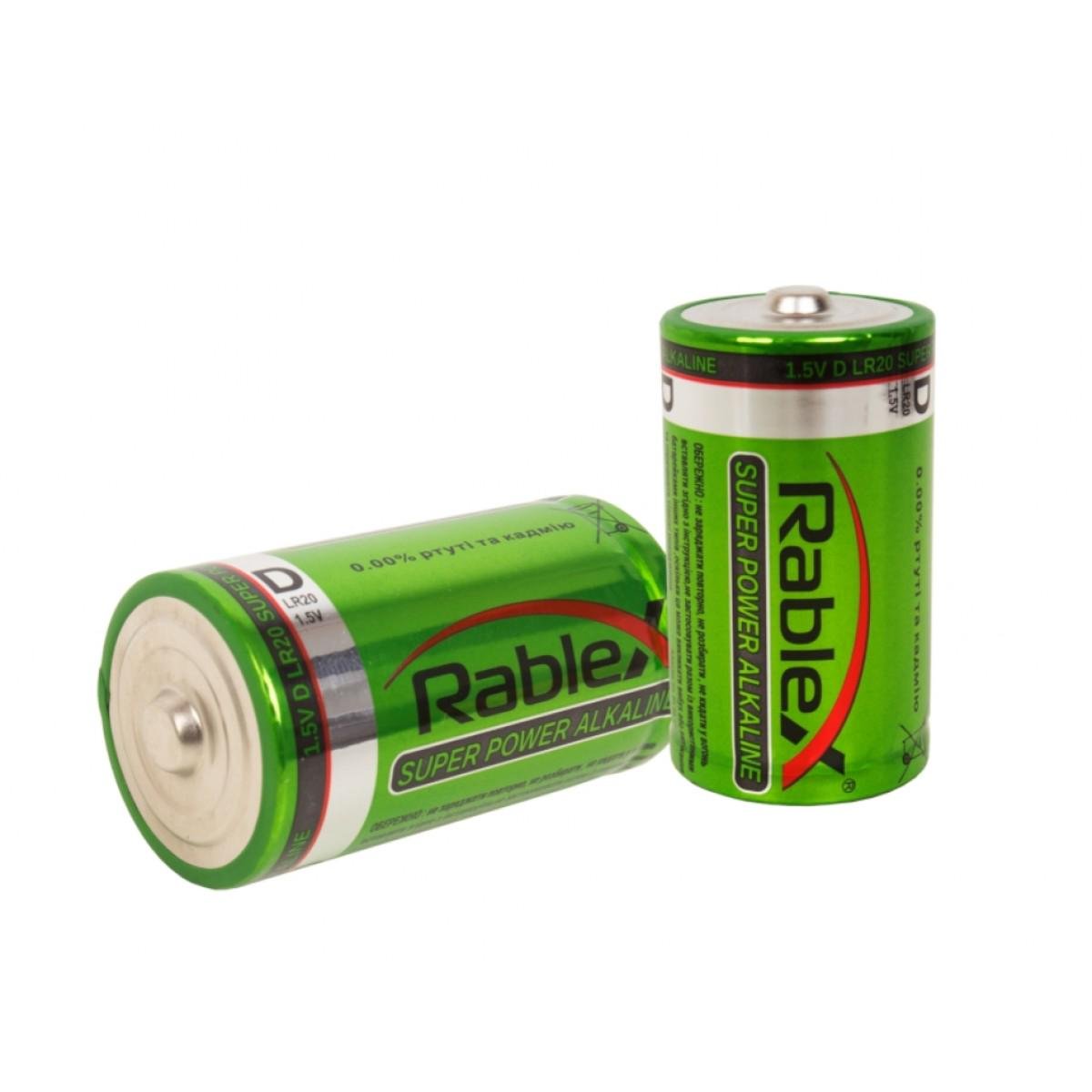 Батарейка Rablex LR20 ALKALINE Зеленый