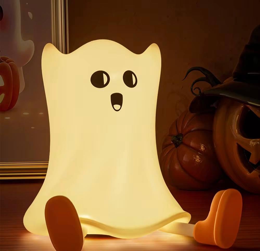 Нічник дитячий силіконовий Привид м'який сенсорний з акумулятором Білий (S05) Нічник дитячий силіконовий Привид м'який сенсорний з акумулятором Білий (S05)
