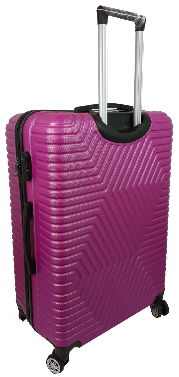 Валіза на колесах GD Polo велика пластикова 115 л Темно-рожевий - фото 5