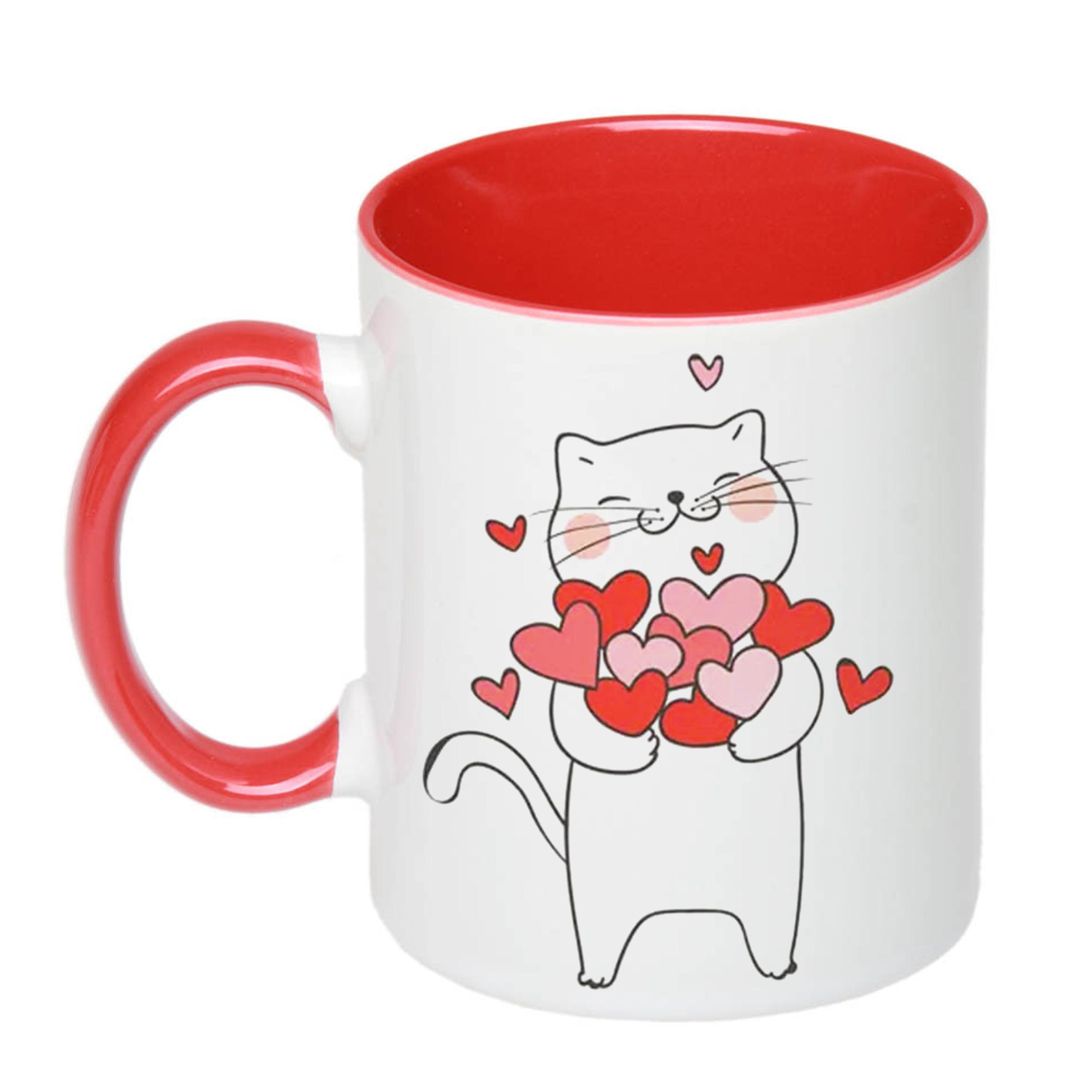 Чашка с принтом My love 330 мл Красный (17429)