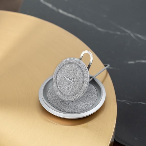 Беспроводная зарядка Moshi Lounge Q Wireless Charging Stand, Nordic Gray (99MO022218) - фото 4