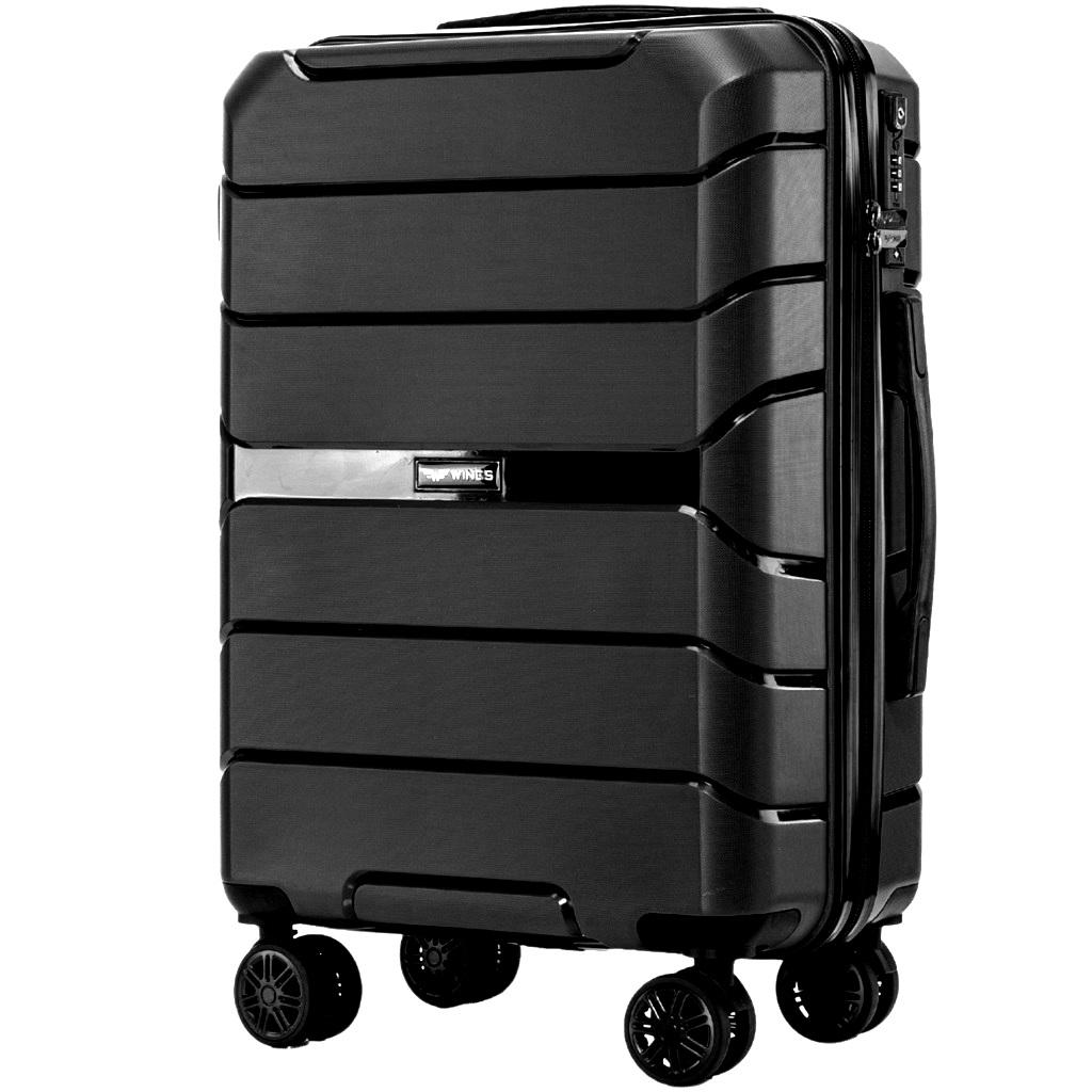 Чемодан полипропиленовый Wings PP06 маленький Черный (Wp00554)