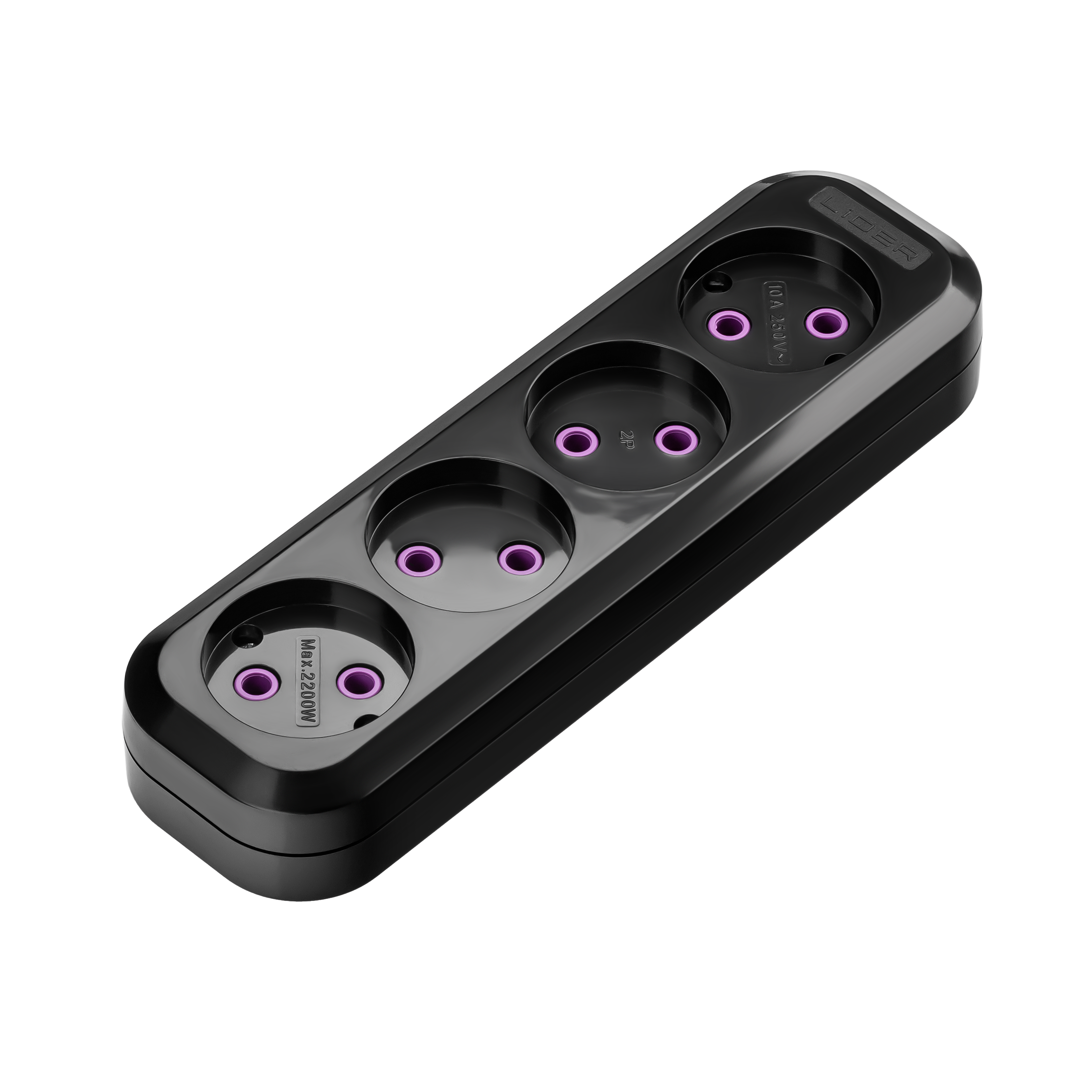 Розетка переносная LIDER PROXIMA LRP16-410 Black