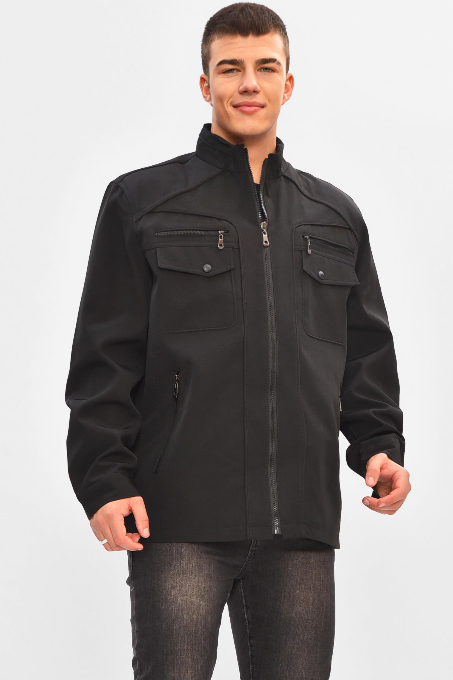 Куртка чоловіча демісезонна напівбатал 4XL-5XL Чорний (206991)