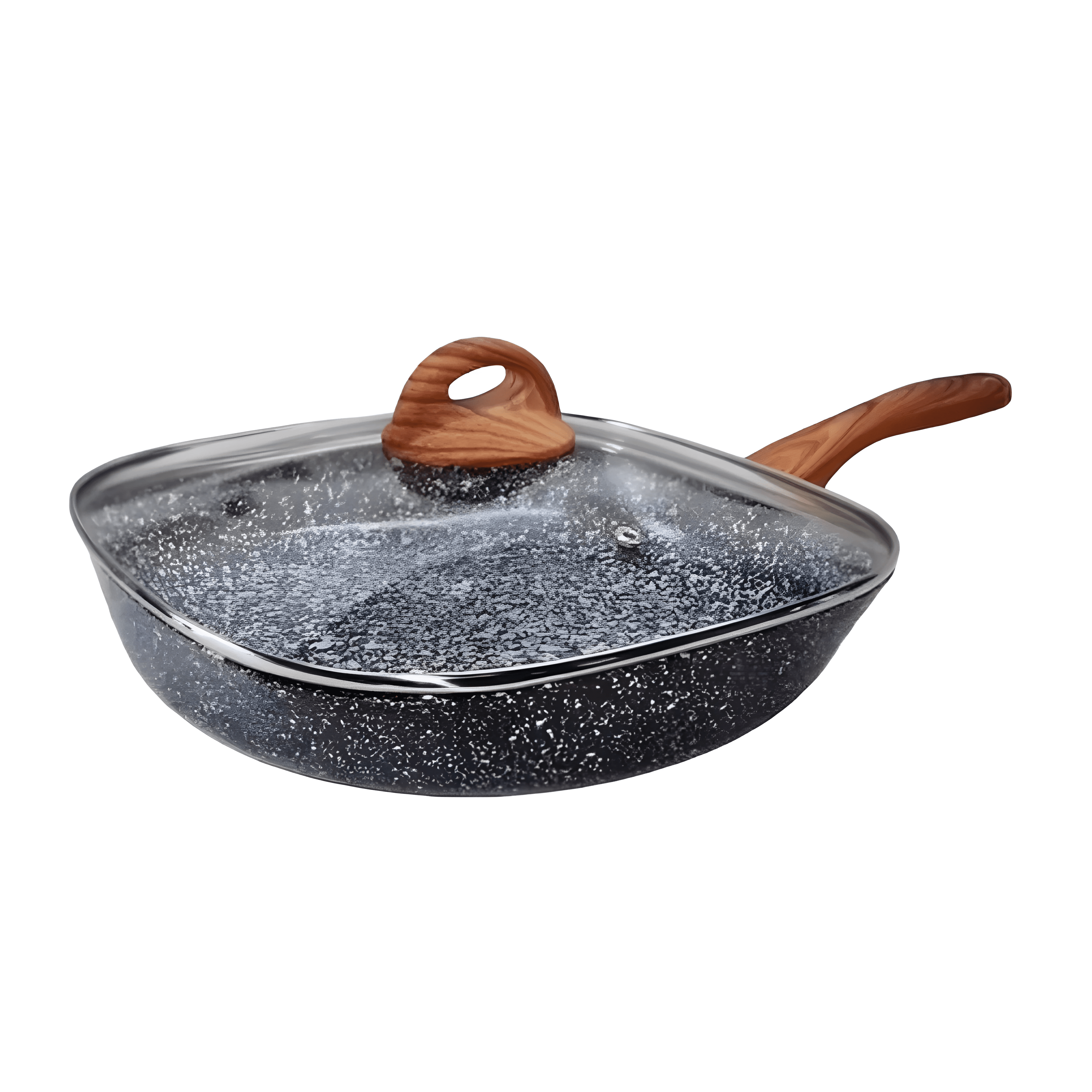 Сковорода Edenberg EB-3345 з кришкою і гранітним покриттям 28x5,6 см (57-46-EB-3345)